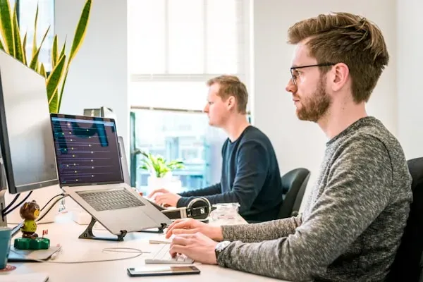 Person working at desk